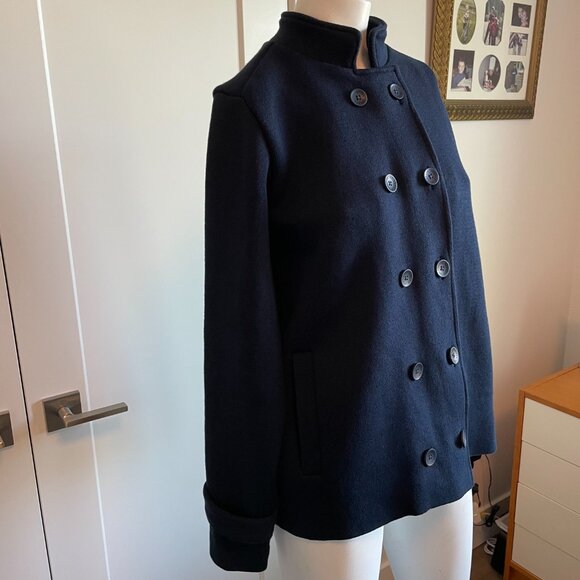 Holebrook Sweden Josefina Original Windproof Double Breasted Knit Jacket Navy S - Picture 3 of 16